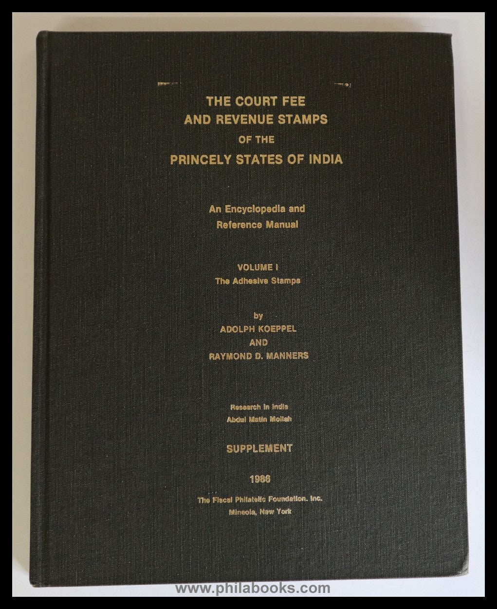 Koeppel/Manners, The Court Fee and Revenue Stamps of the Princely ...