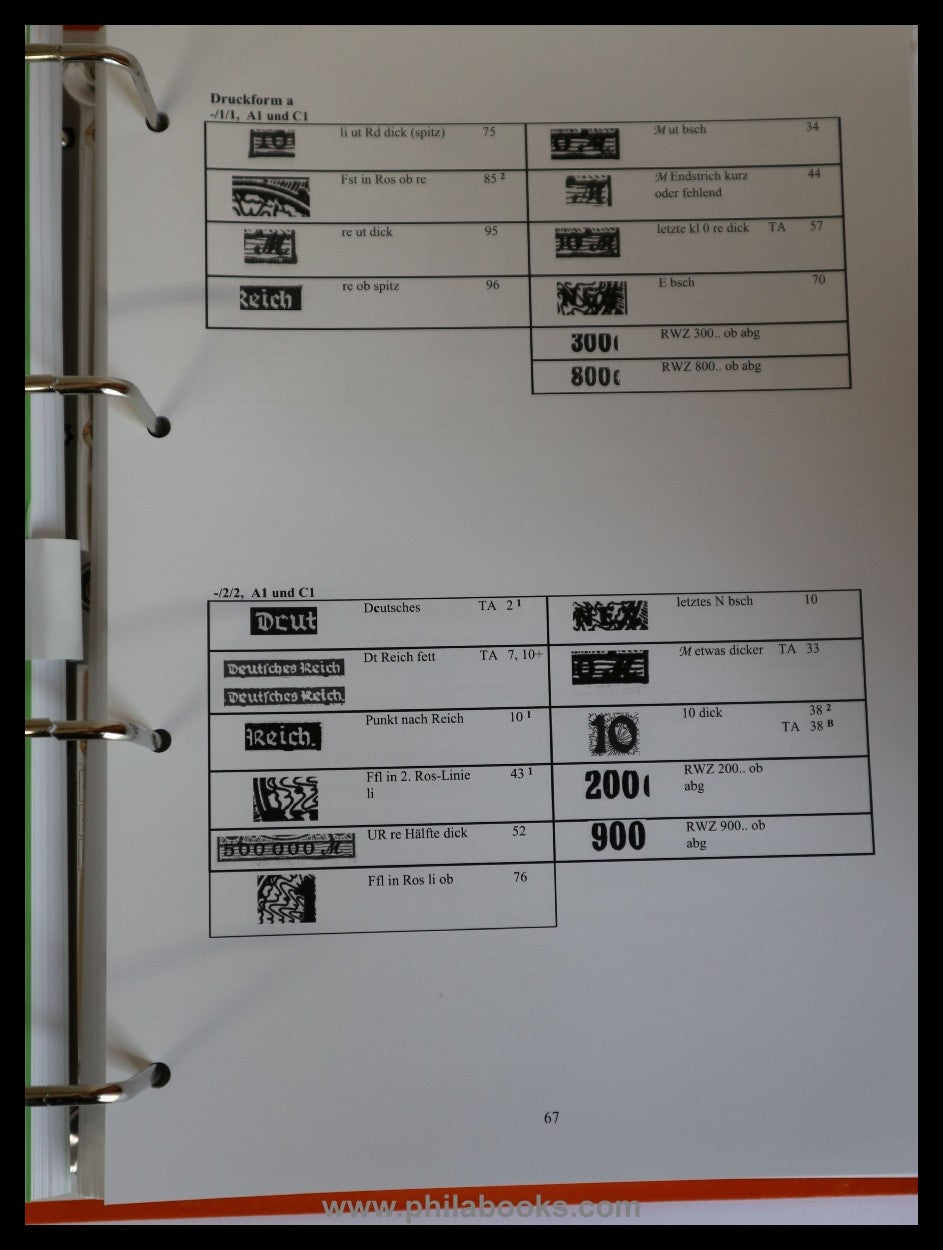 Mürmann, H., Deutsches Reich, Die Rosettenausgabe 1923, Mi-Nrn. 31 ...