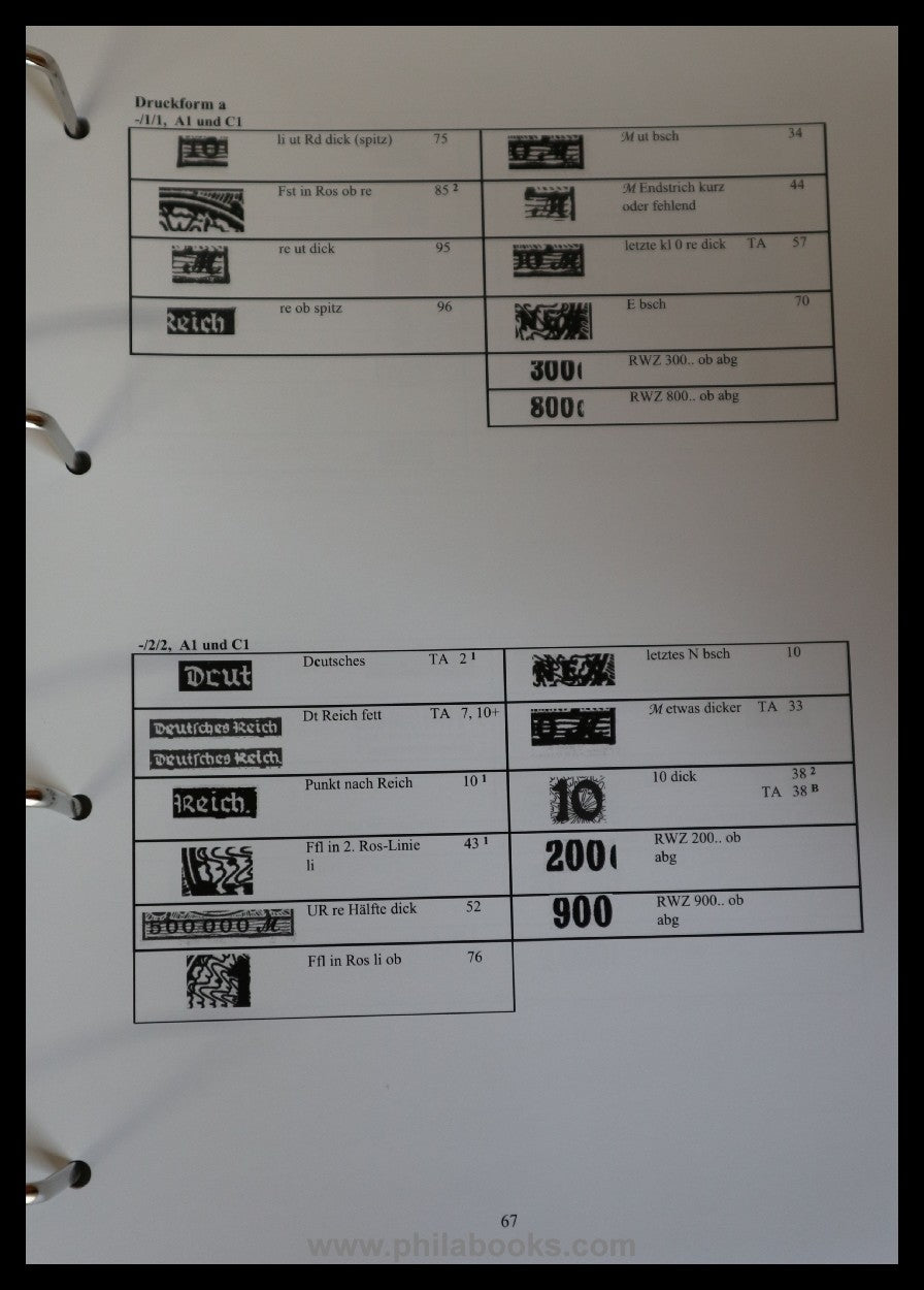 Mürmann, H., Deutsches Reich, Die Rosettenausgabe 1923, Mi-Nrn. 31 ...