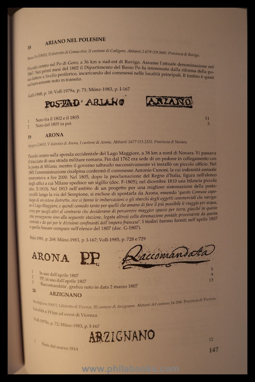 Borromeo, F., I luoghi della posta, Sedi ed Uffici dallá Cisalpina ...