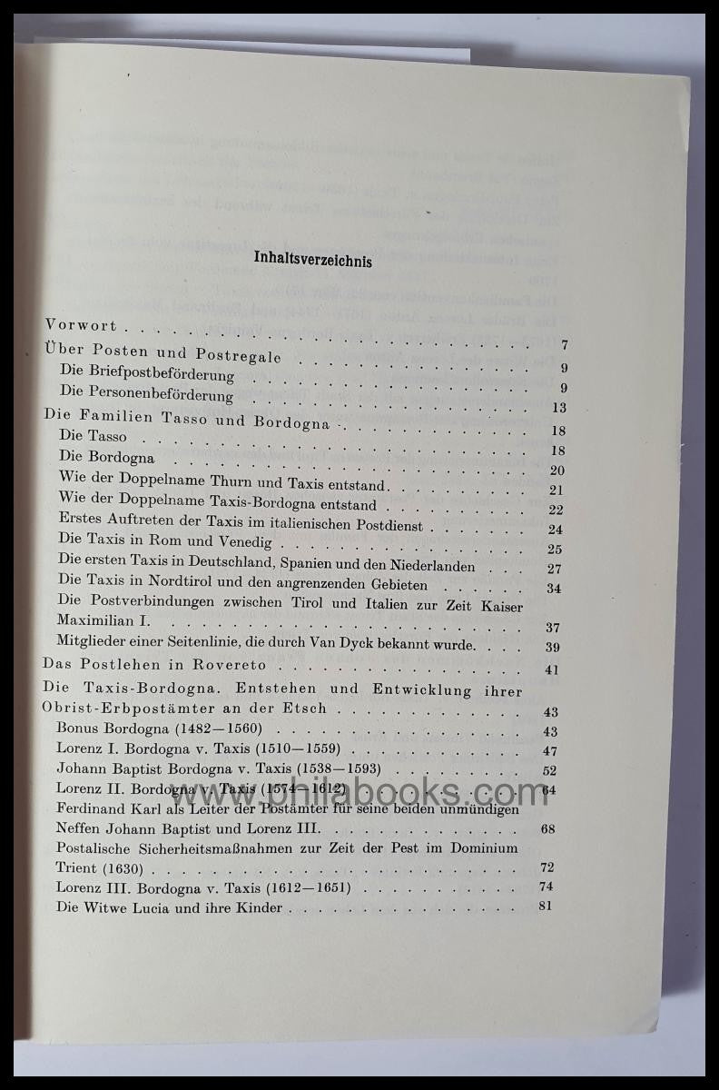 Taxis-Bordogna, Baron Lamoral von/ Riedl, Erhard: On the history ...