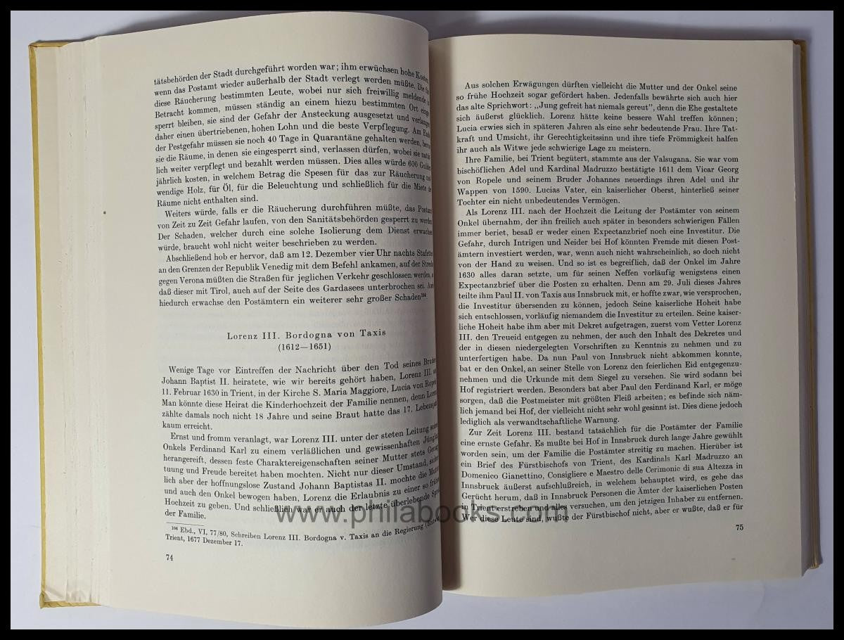 Taxis-Bordogna, Baron Lamoral von/ Riedl, Erhard: On the history ...