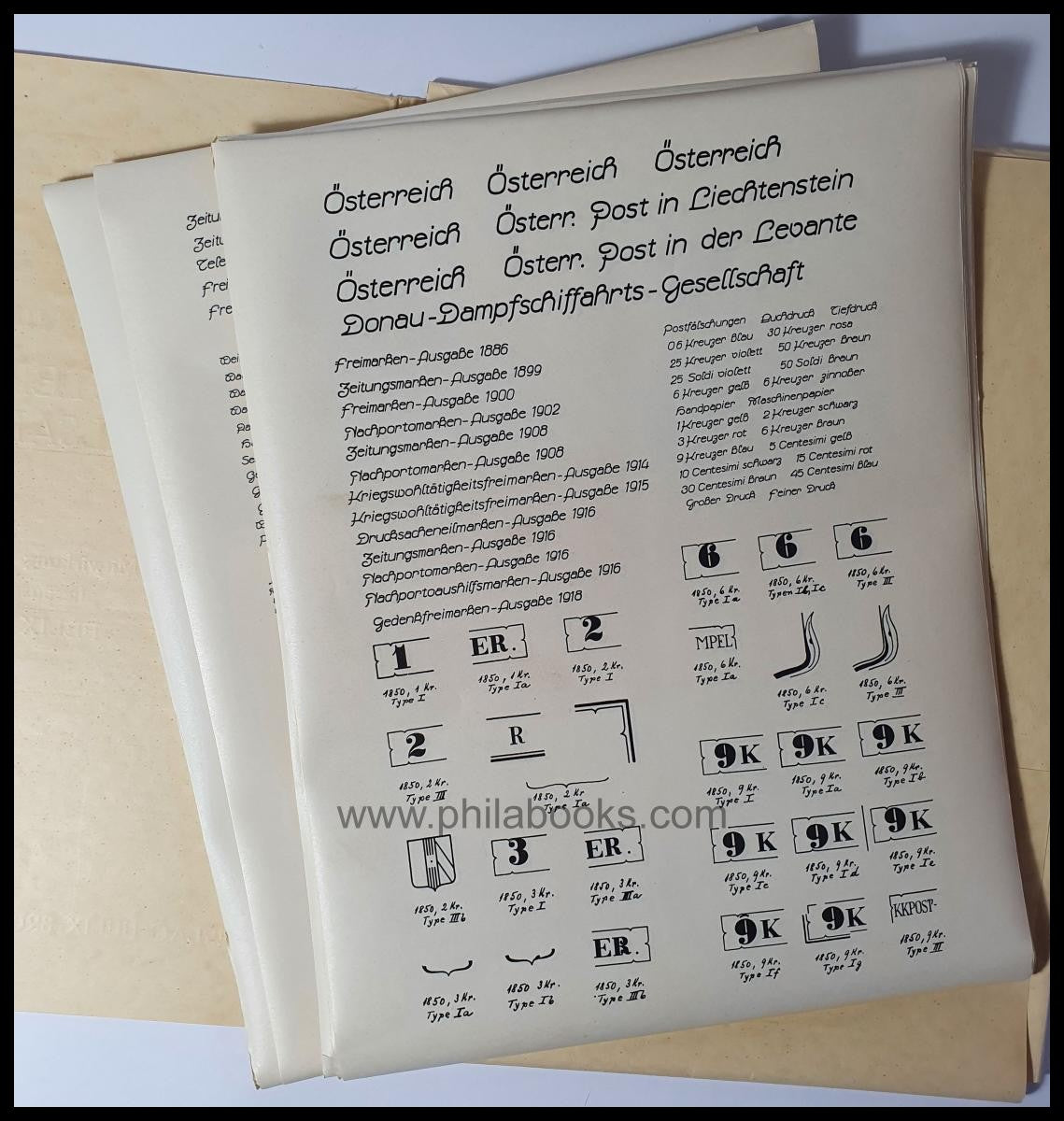 Brunner, F., labels and illustrations for Austria Special ...