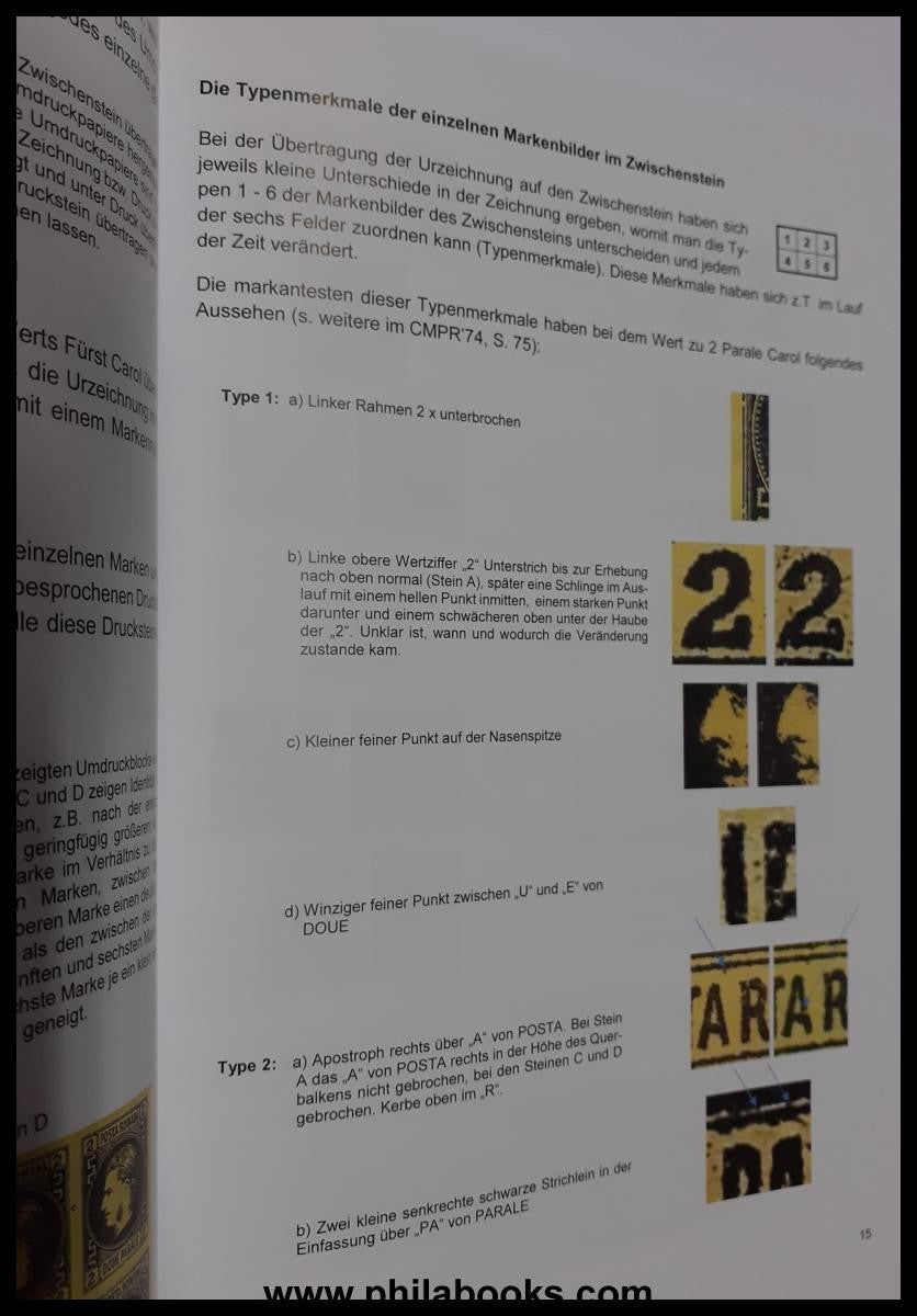 Gmach, Dr. G., Rumänische Steindrucke: Zwei Parale schwarz auf gel ...