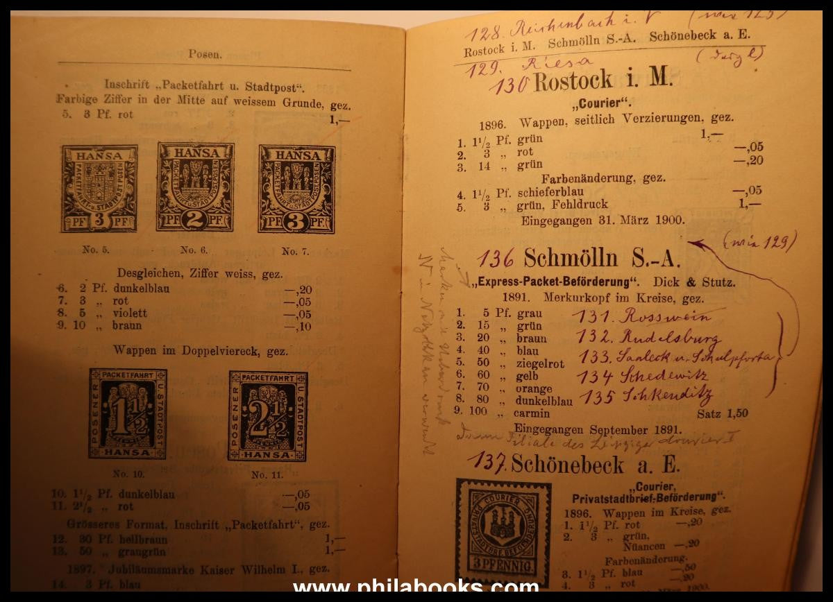 Sternheim, C., Katalog der deutschen Privatpost-Marken, Zweite, ve ...