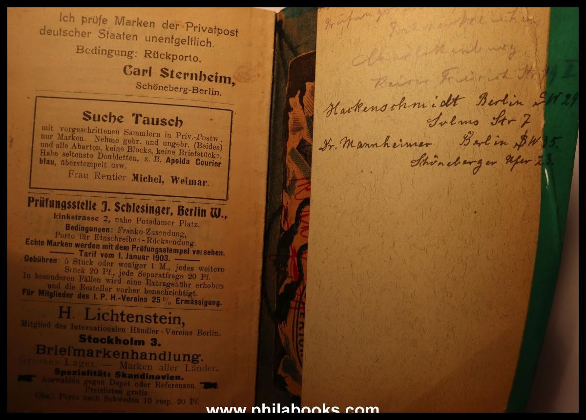 Sternheim, C., Katalog der deutschen Privatpost-Marken, Zweite, ve ...
