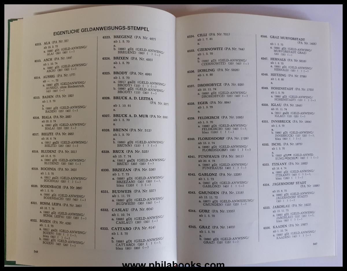 Klein, W., Postal cancellations and other cancellations ...