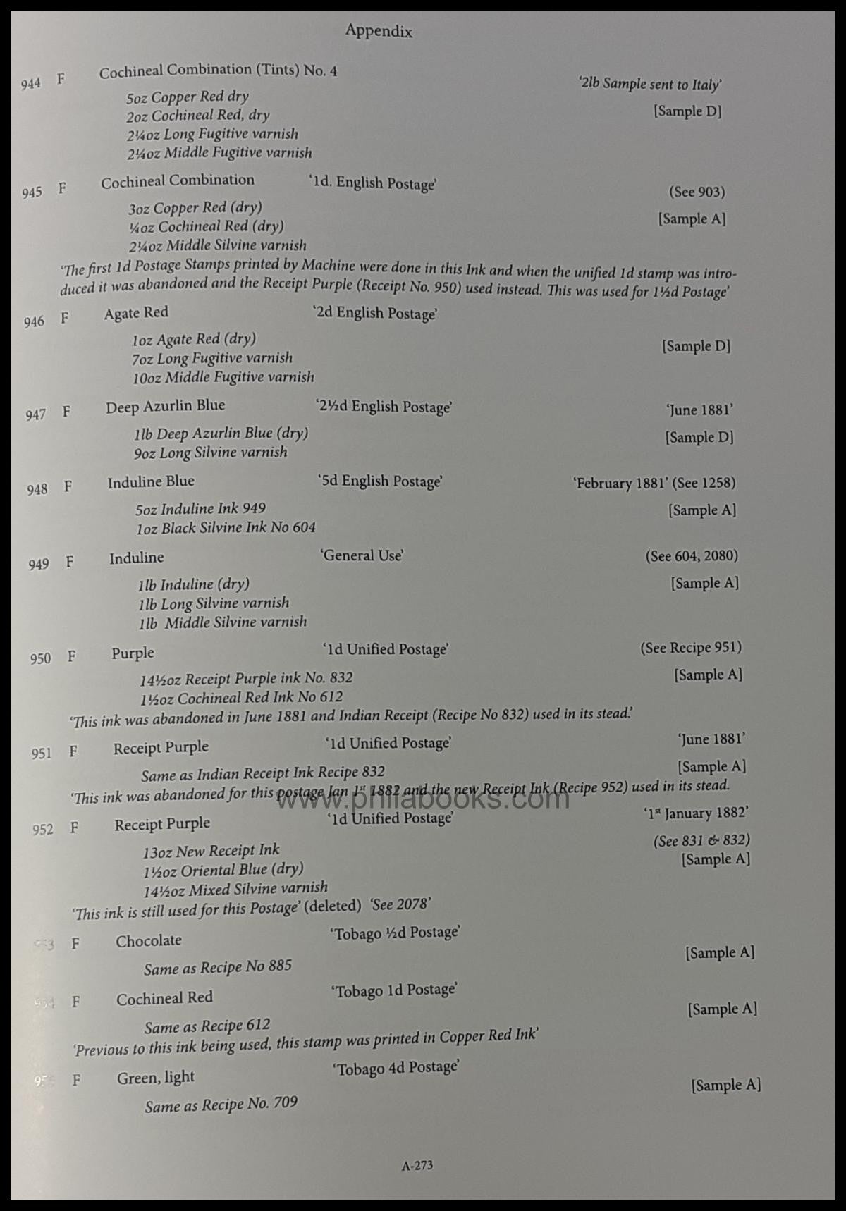 Young, P., The Inks of De La Rue & Co.
and their introduction of  ...