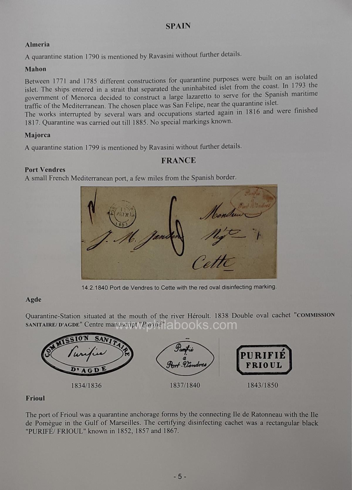 Van der Linden, James: Disinfection of the Mail in the Mediterrane ...