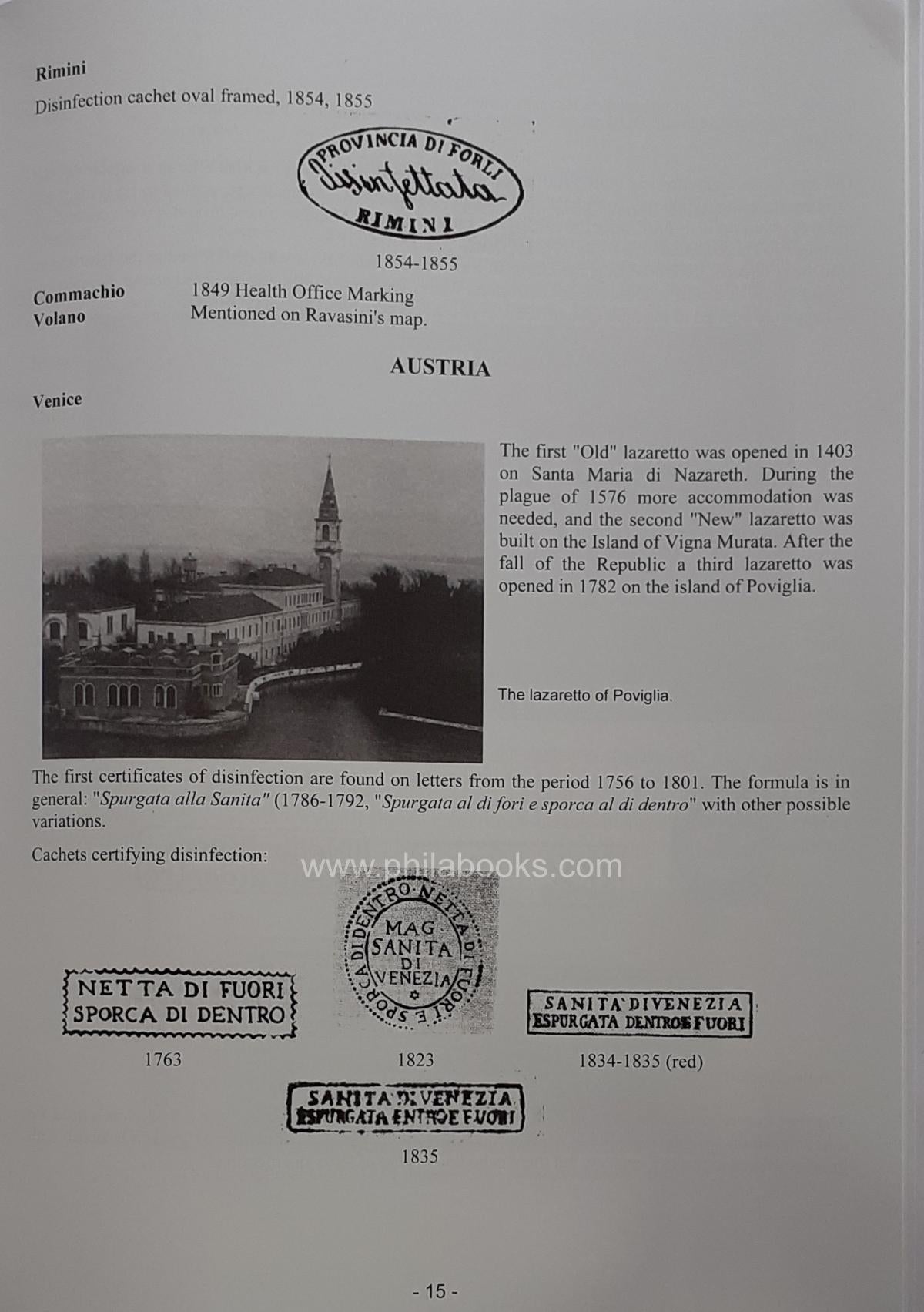 Van der Linden, James: Disinfection of the Mail in the Mediterrane ...