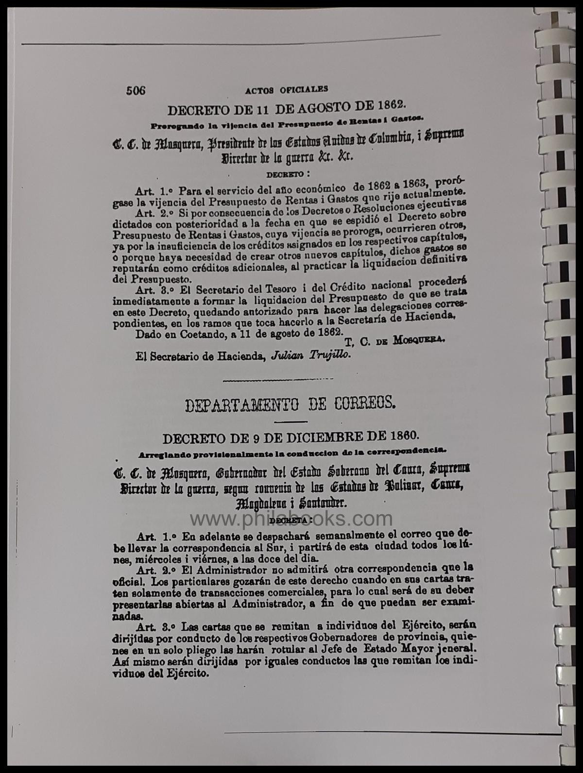 Actos oficiales del gobierno temporary de los estados unidos de C ...