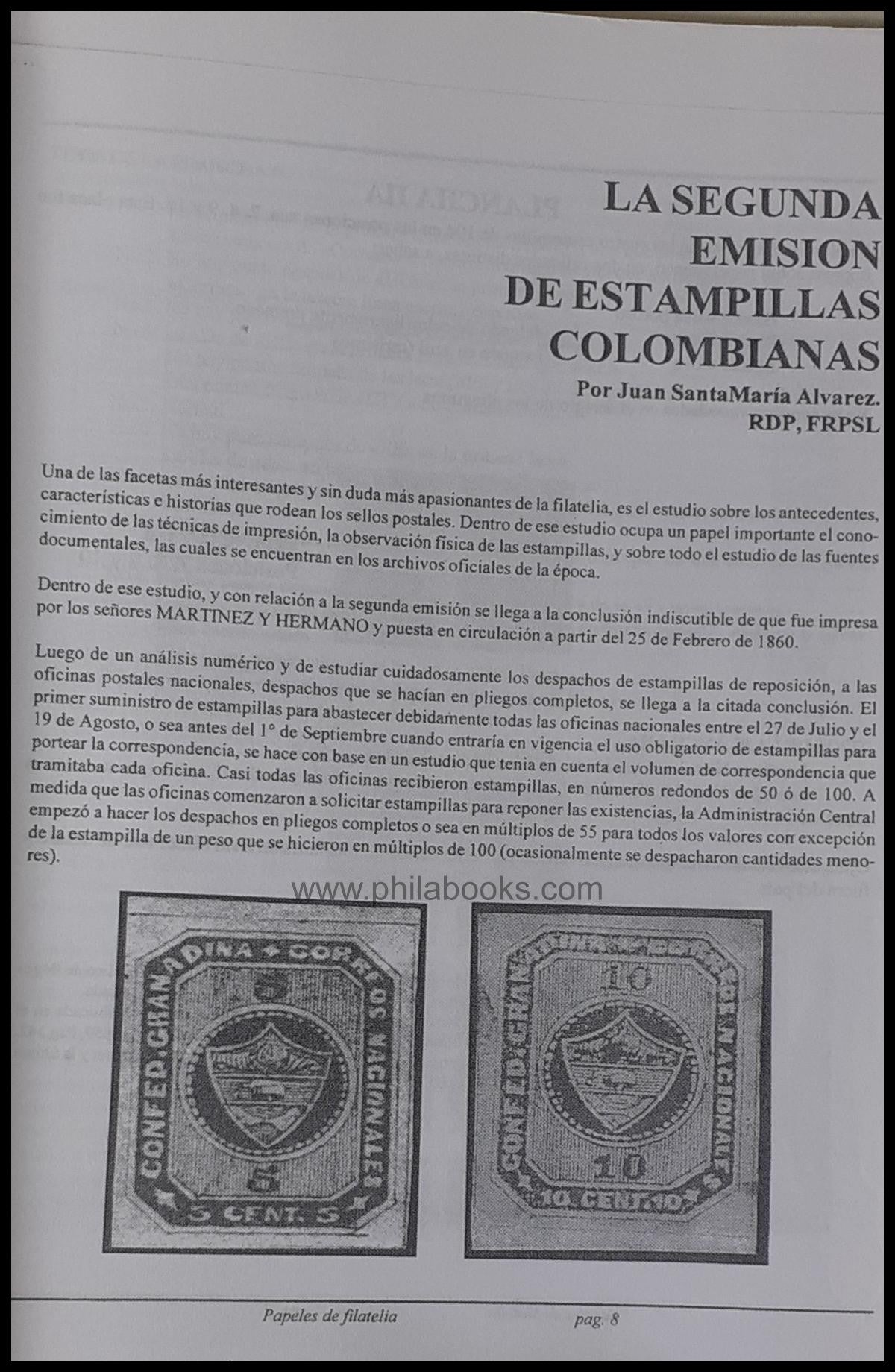 Santa Maria Alvarez, J. RDP, Las tres primeras emisiones de estamp ...