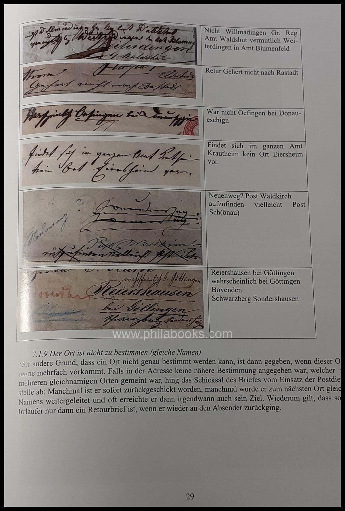 Schwer H., return letters from Baden, 43 pages with colored receipt images...
