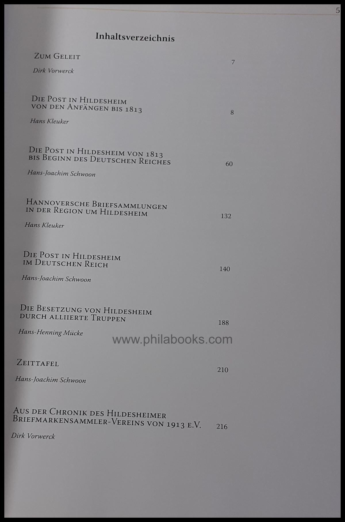 HILDESHEIMER Briefmarkensammler-Verein von 1913 (Hrsg.), Die Post ...