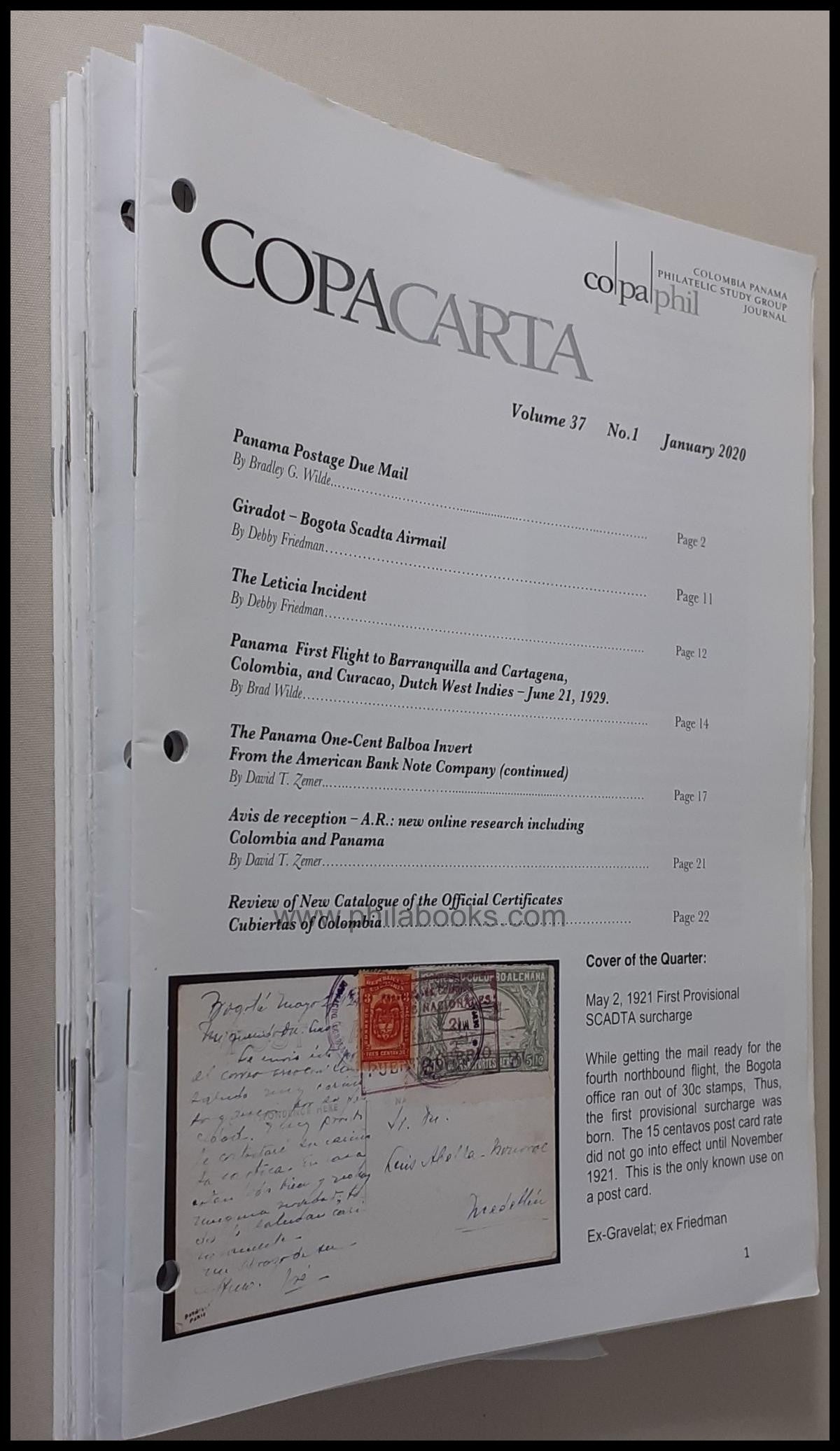 Copacarta, Journal of the Copaphil/Colombia Panama Philatelic Study C...