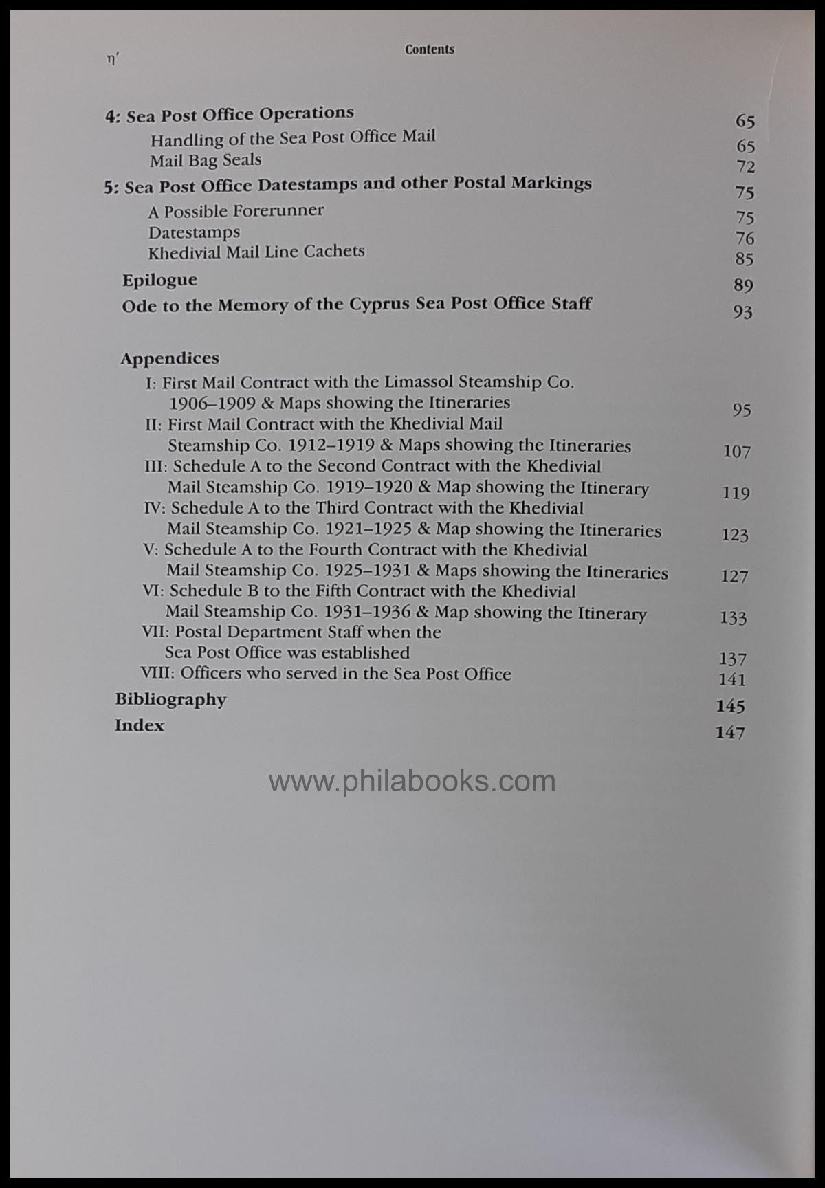Madella, A.T., The Cyprus Sea Post Office, 1906-1932, published by ...