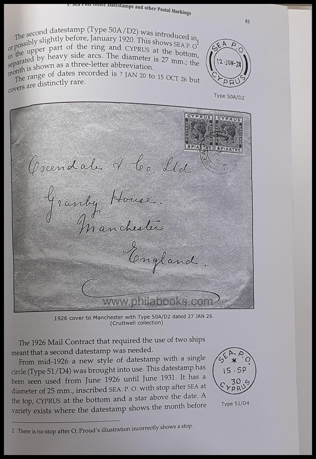 Madella, A.T., The Cyprus Sea Post Office, 1906-1932, published by ...