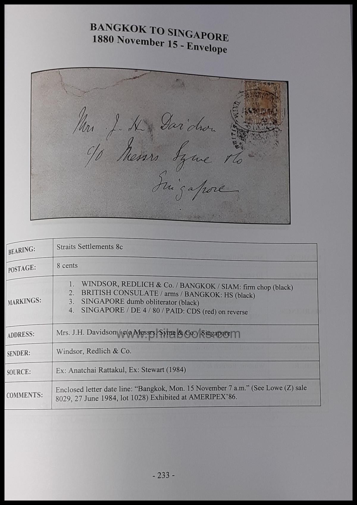 Houde, Michel R.: British Consulate Post Office at Bangkok 1855 to ...