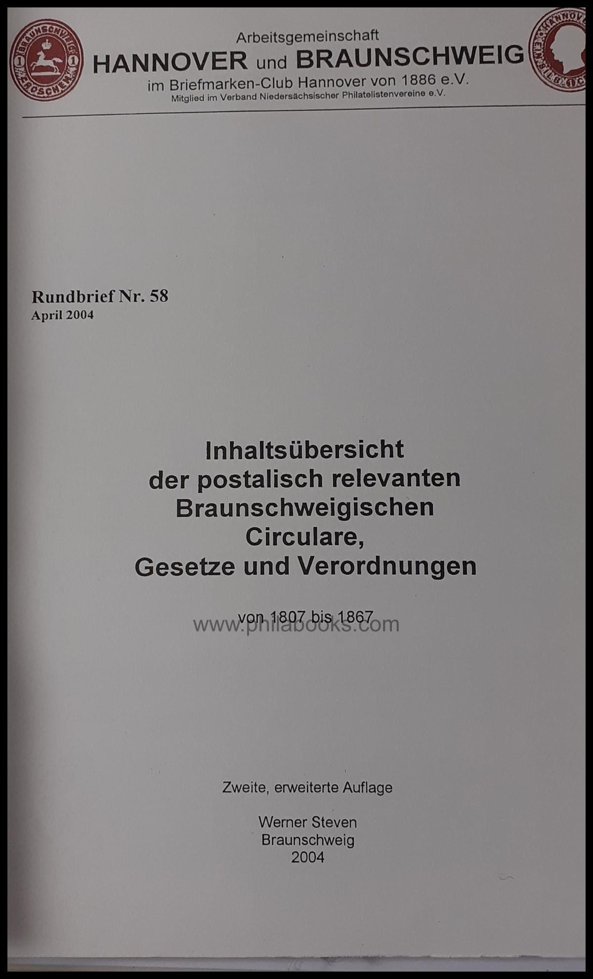Arge Hannover, hier die Rundbriefe Nr 44-82 aus Dezember 1996 bis ...