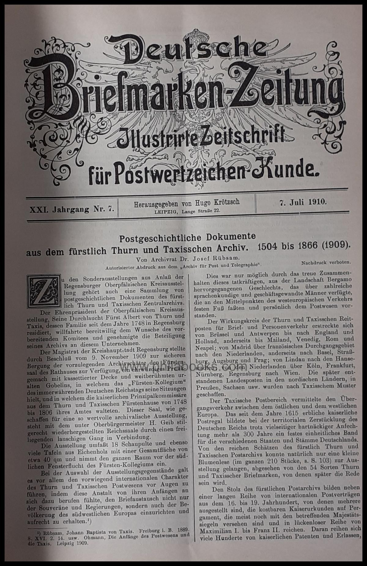 Deutsche Briefmarken-Zeitung, Illustrierte Zeitschrift für Postwer ...