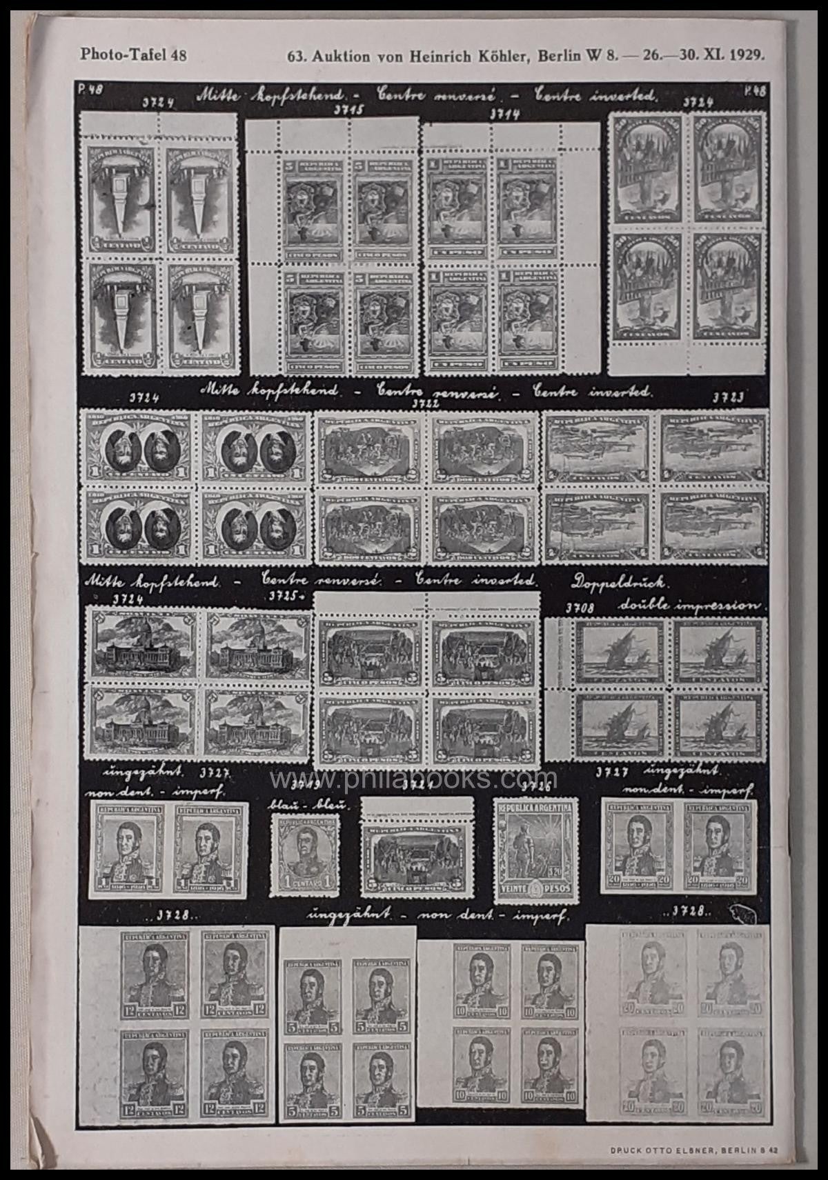 Heinrich Köhler, stamp auction No. 63, in the Künstlerhaus Berlin ...