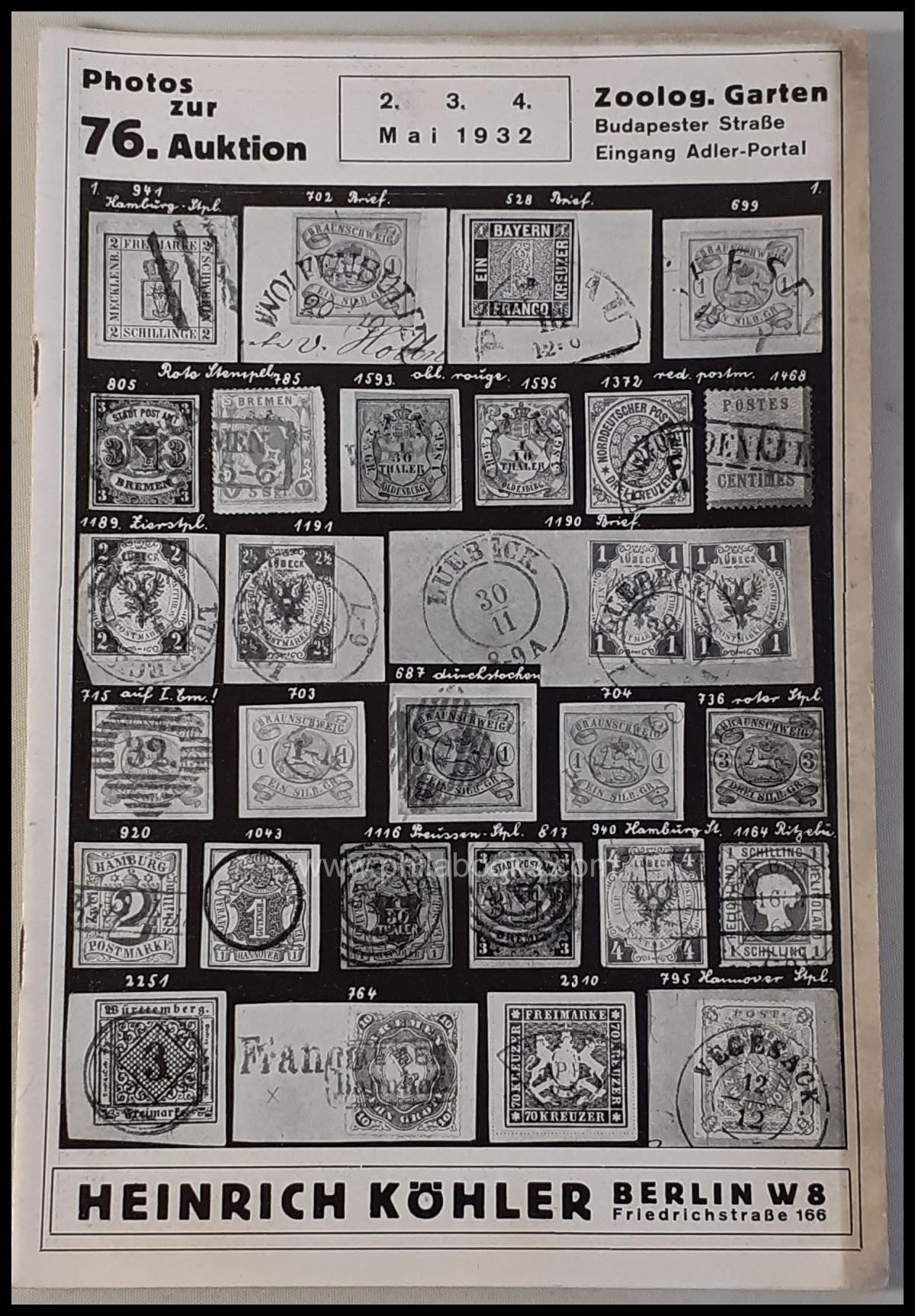 HeinrichKöhler, Auktion 076, 1932-05