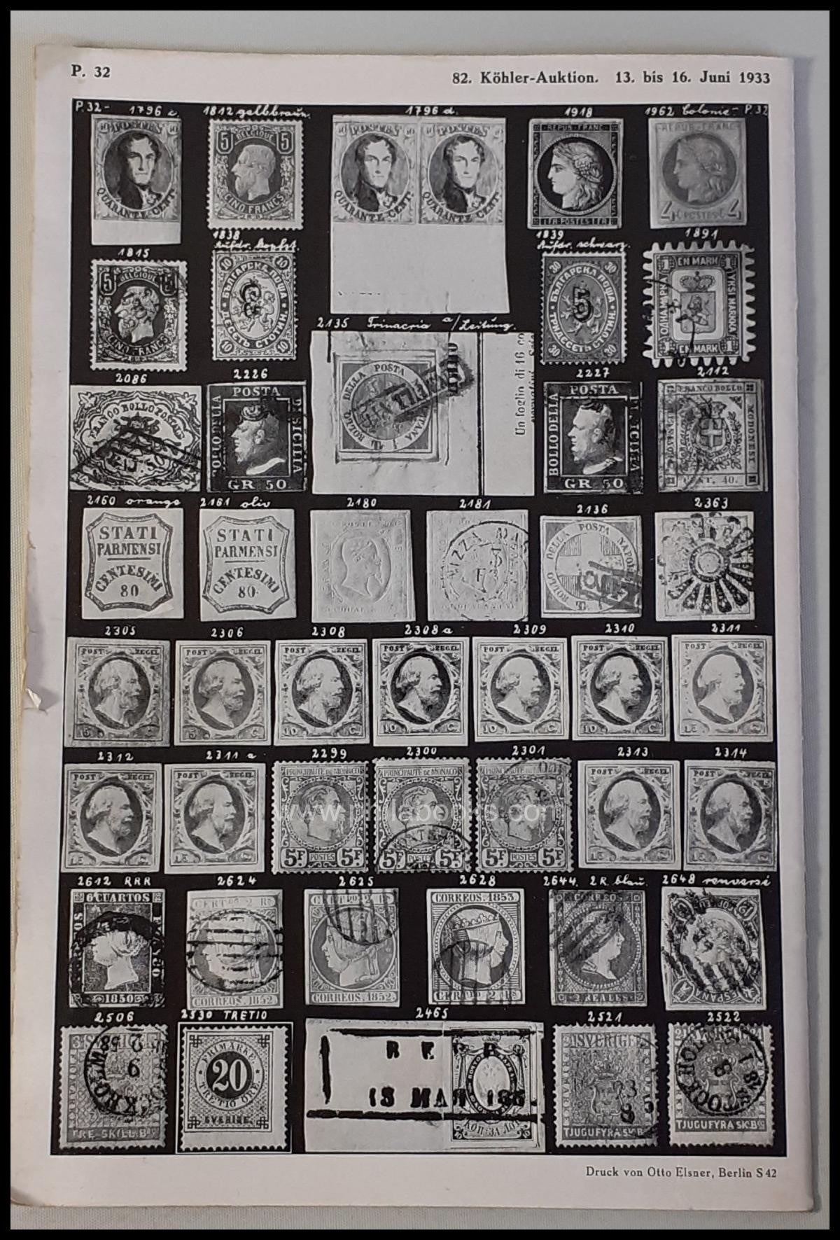 Heinrich Köhler, Auction 082, 1933-06