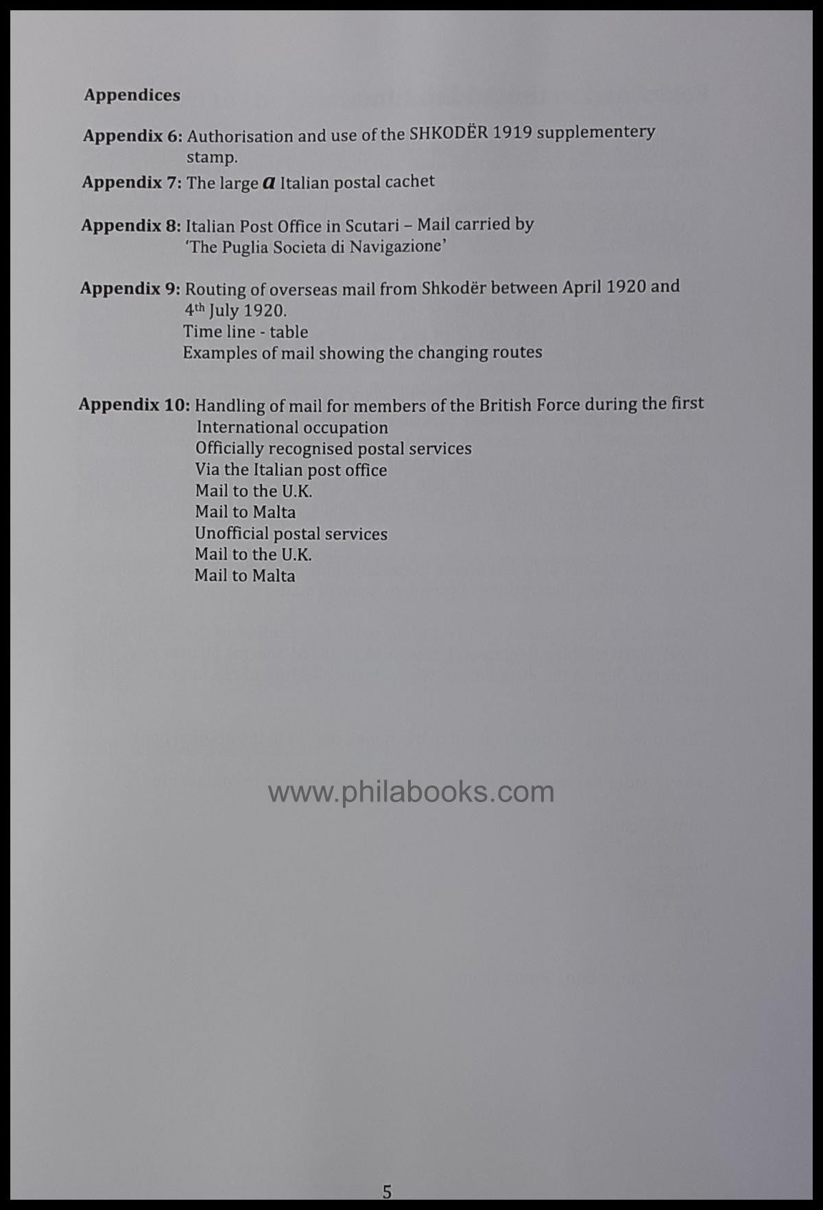 Kelion, JL, Addendum to The Postal History of Shkoder, Postal a ...