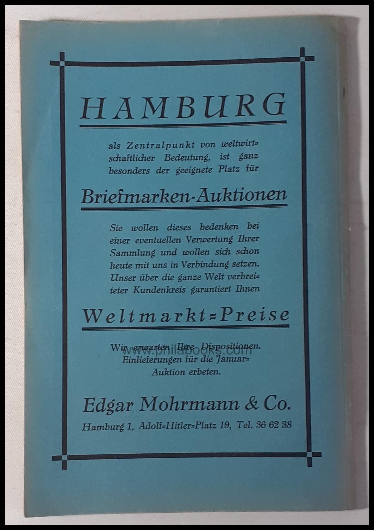 Mohrmann, Edgar: Catalog of the 21st auction complete with plates, 07.- ...