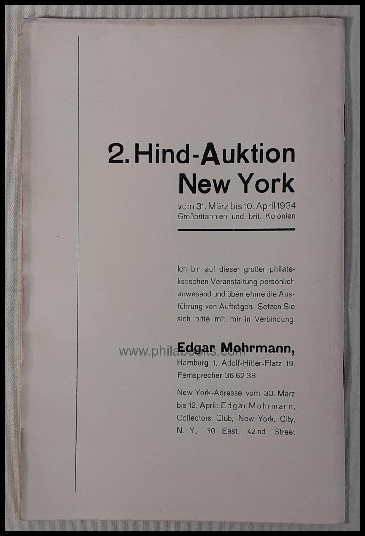 Mohrmann-München, Auktion 022, 1934-02