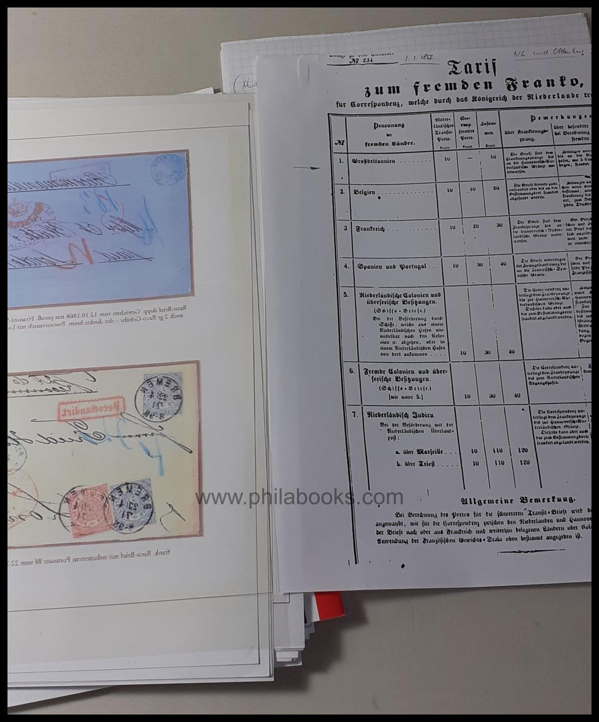 Hannover Entwicklung der Post nach Großbritannien ab 1650 bis 1870 ...