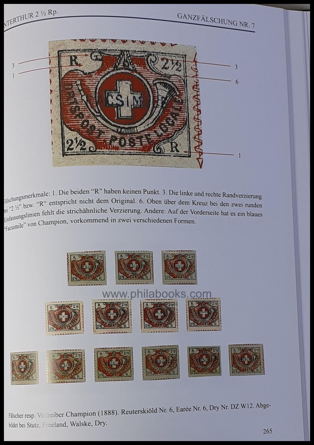 Schäfer, Richard: Cantonal brands of Switzerland, real-false-adulterated, ...