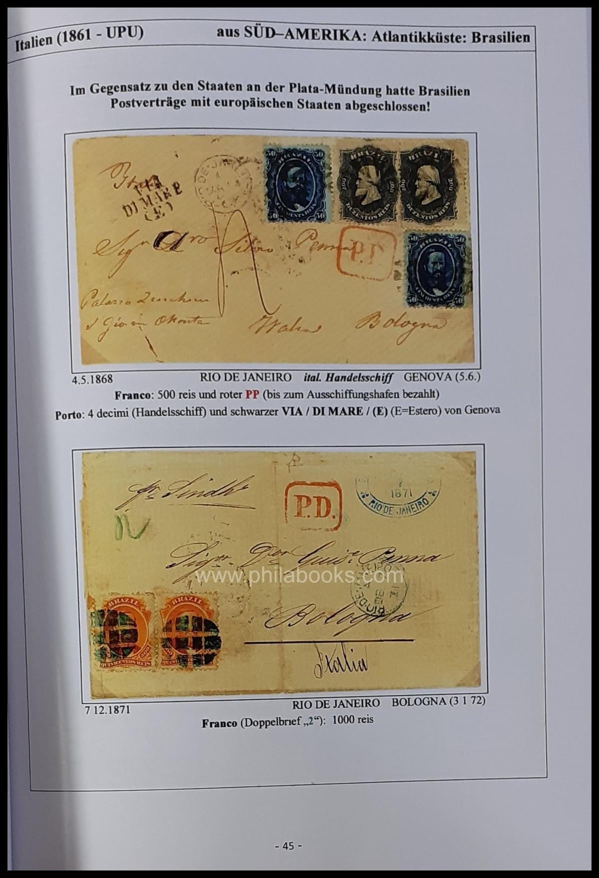 Maritime Italy -South America before UPU, the Michael Amplatz Coll ...