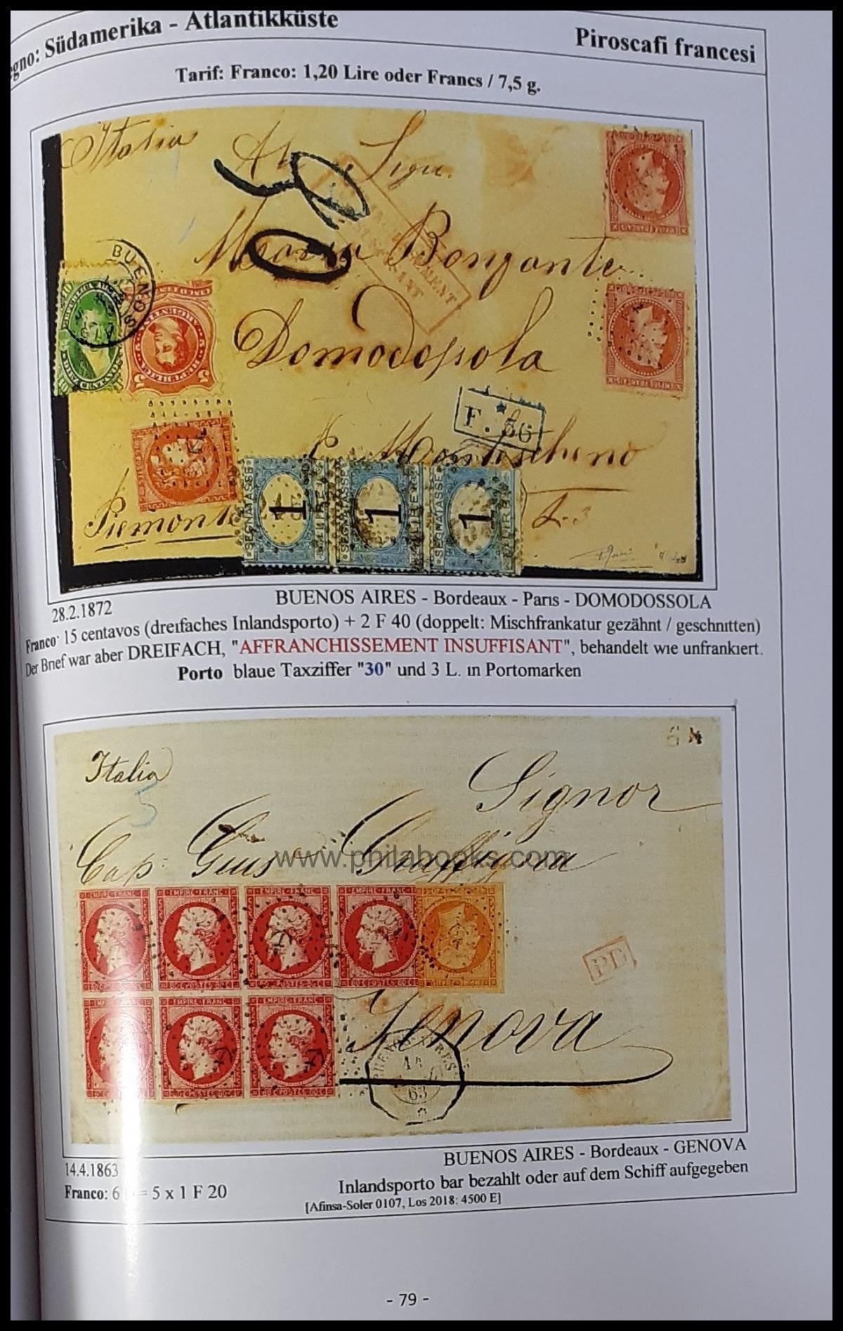 Maritime Italy -South America before UPU, the Michael Amplatz Coll ...