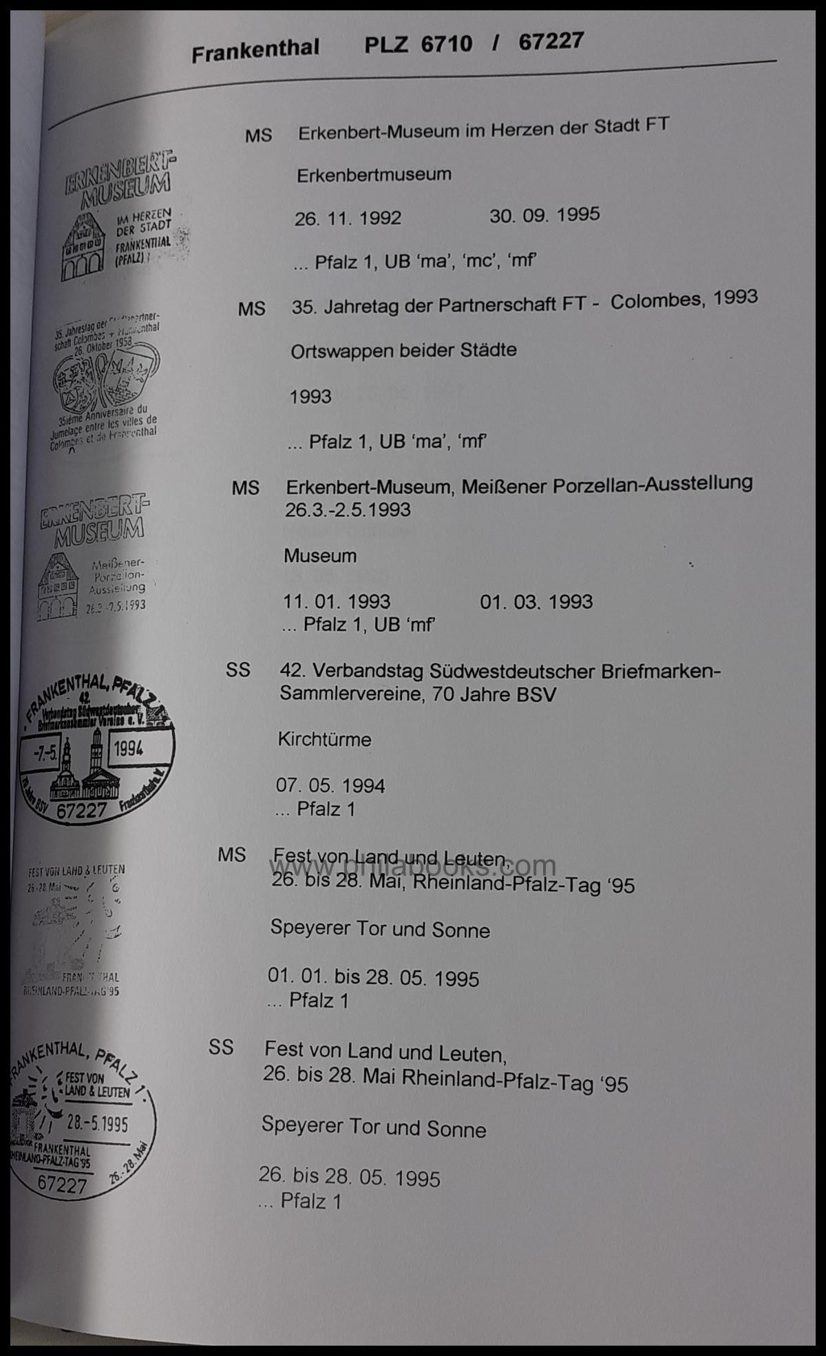PFALZ: Philatelic Working Group Palatinate: Catalog and Handbook ...
