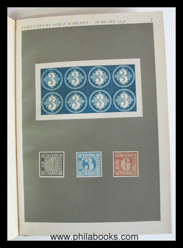 Brunner, J., Bavaria's postage stamps 1849-1920, 1924, 95 p. with 32 ...