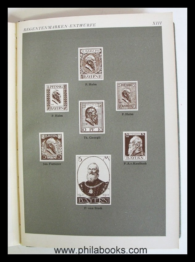 Brunner, J., Bavaria's postage stamps 1849-1920, 1924, 95 p. with 32 ...