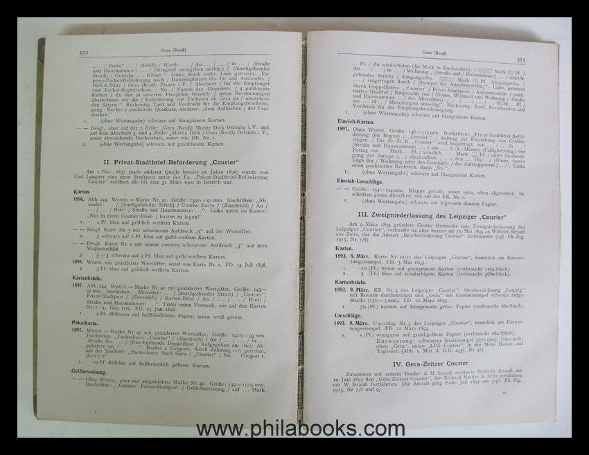 Schmidt, C., Handbuch der Deutschen Privat-Postwertzeichen, Band I ...