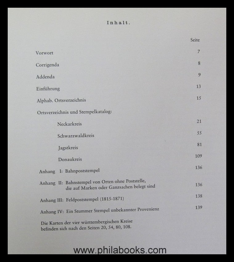 Brühl/Thoma, Handbook of Württemberg Philately, Volume II/2, Kreu ...