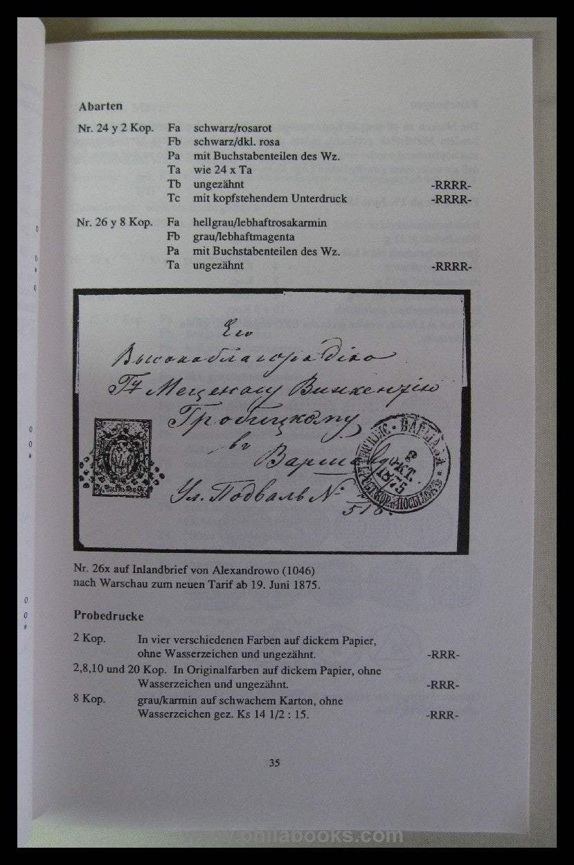 Ebnet, Chr., Russland 1857-1917, Die staatlichen Postwertzeichen d ...