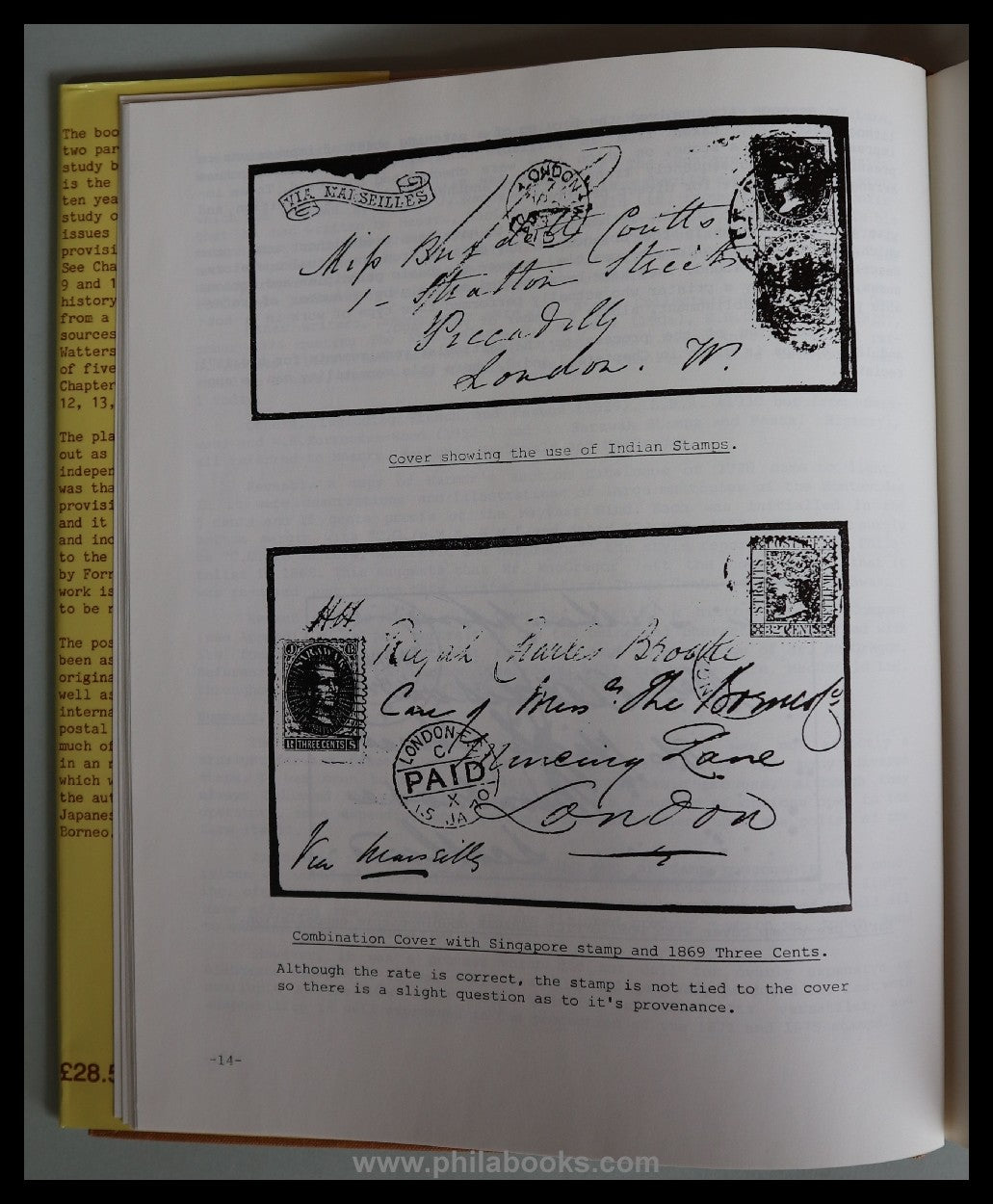 Batty-Smith/Watterson, Sarawak- The Issues of 1871 and 1875, Plati...