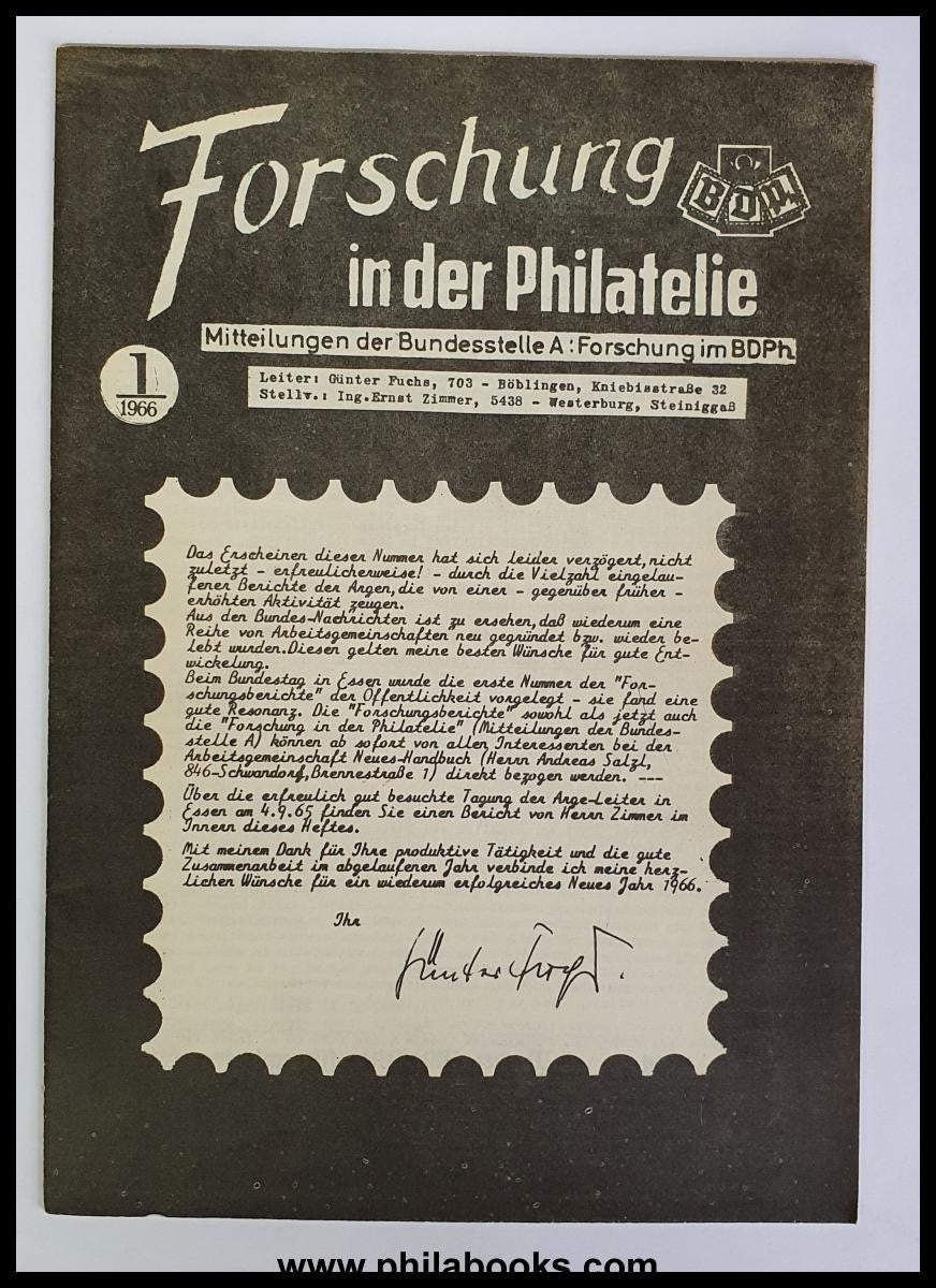 BDPH-Forschungsberichte, Hefte 1, 2, 1/66, 2/66, 1/67, 2/68, 10/69 ...