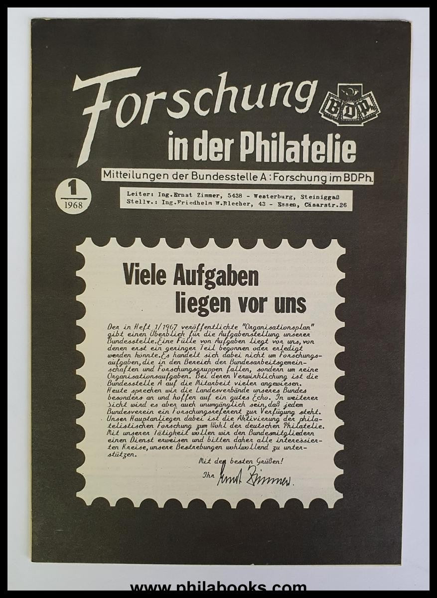 BDPH-Forschungsberichte, Hefte 1, 2, 1/66, 2/66, 1/67, 2/68, 10/69 ...
