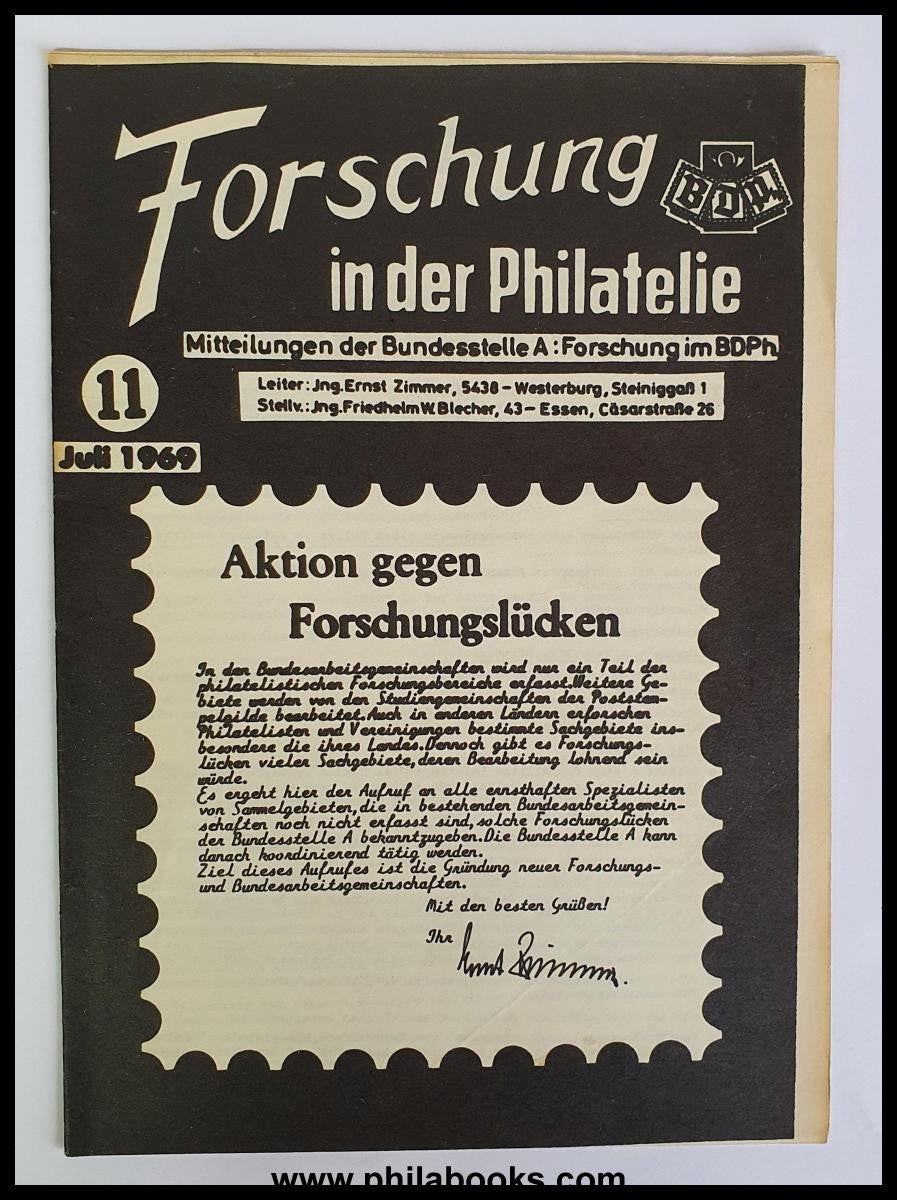 BDPH-Forschungsberichte, Hefte 1, 2, 1/66, 2/66, 1/67, 2/68, 10/69 ...