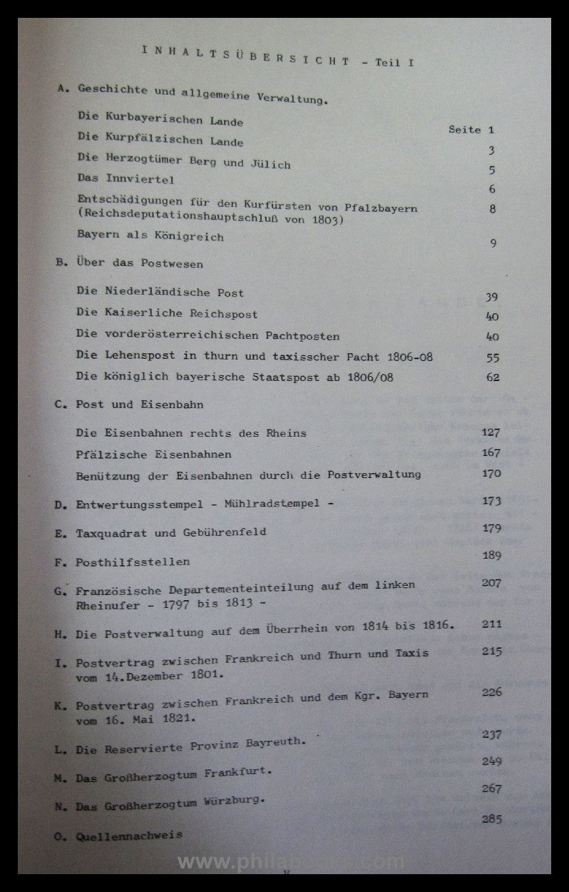 Münzberg, W., Leitfaden zur Postgeschichte und Briefkunde, Bayern, ...