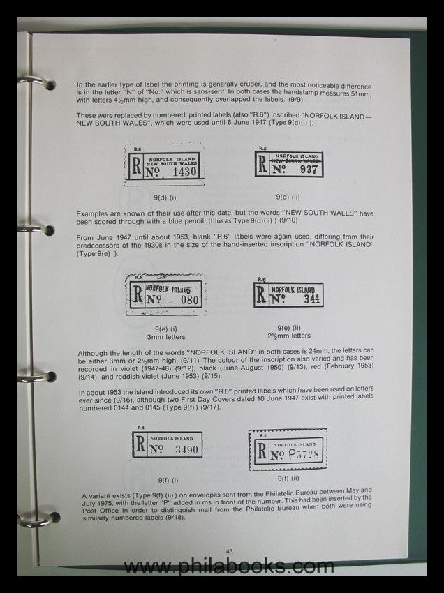 Pacific Island Study Circle of GB, Norfolk Island Cancellations an ...