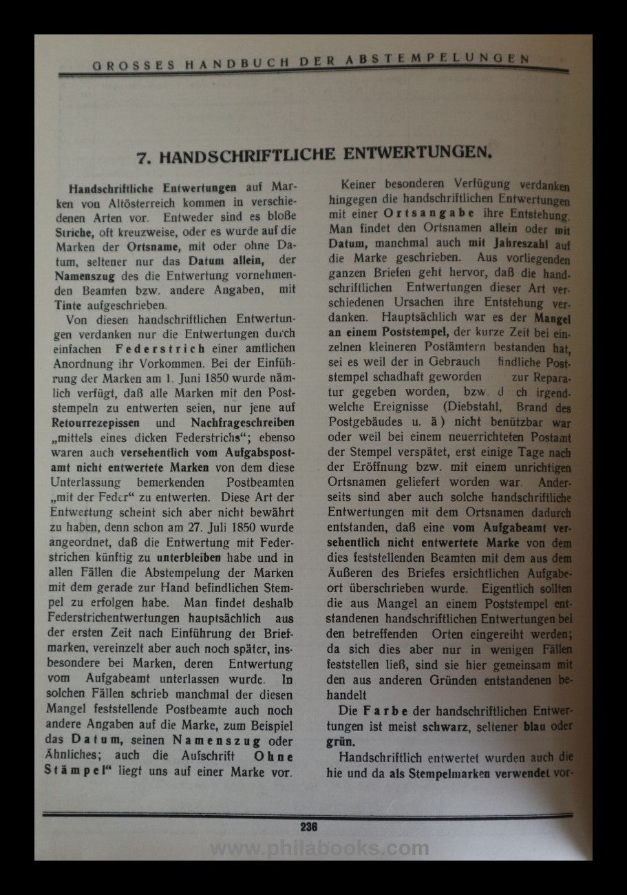 Müller, E., Large Handbook of Postmarks from Old Austria ...