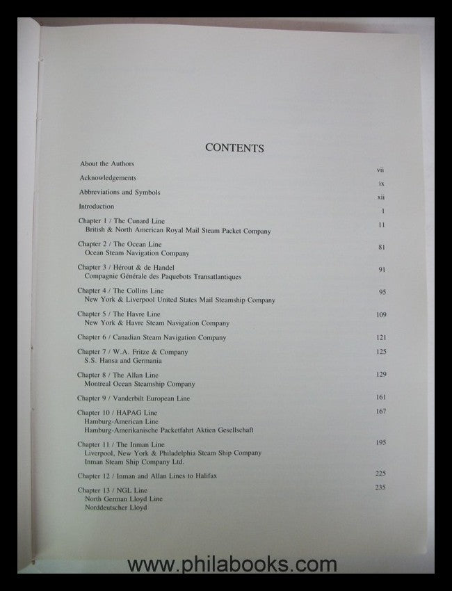 Hubbard/Winter, North Atlantic Mail Sailings 1840-75, 1988, Handbook ...