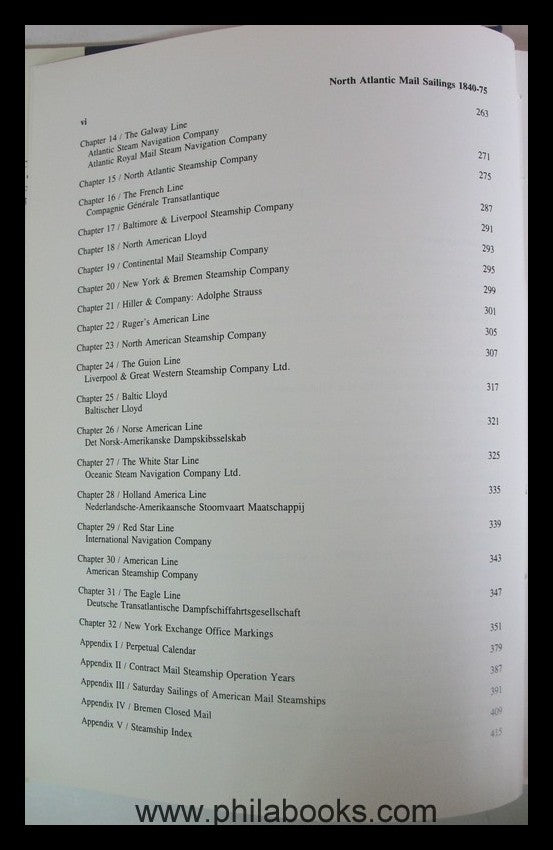 Hubbard/Winter, North Atlantic Mail Sailings 1840-75, 1988, Handbook ...