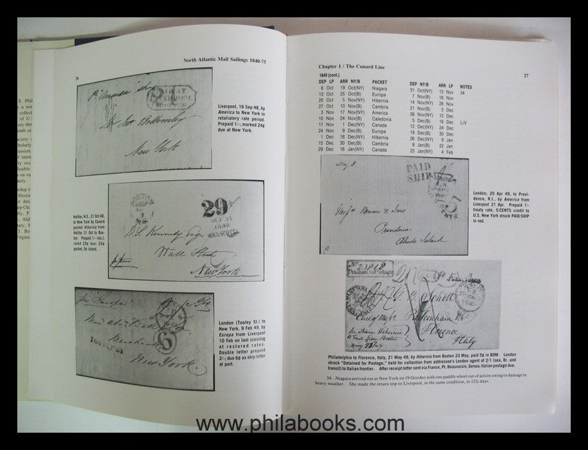 Hubbard/Winter, North Atlantic Mail Sailings 1840-75, 1988, Handbook ...